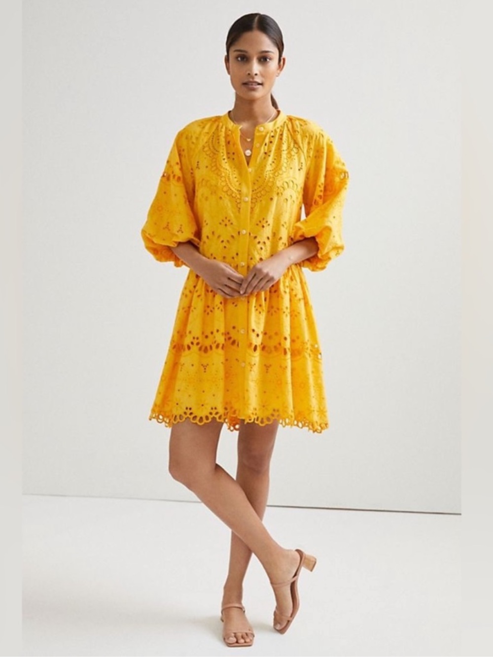 Anthropologie Tallulah Eyelet Mini Dress XS